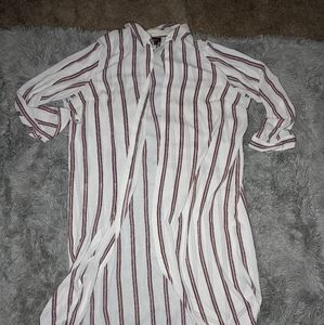 White striped duster